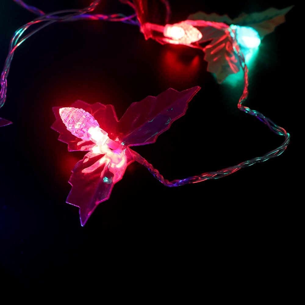 LED Leaf String Lights – 4 Meter Multicolor Decorative Lighting
