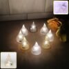 LED Flameless Decorative Diyas – Set of 8 Crystal-Style Lights