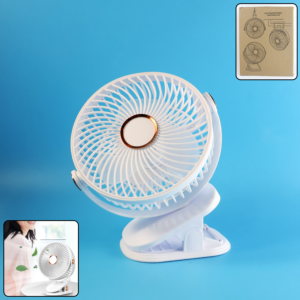 Lightingfan-WOSKU-01.png Portable Mini Fan – USB Rechargeable Clip-On Fan with Adjustable Speed