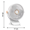 Portable Mini Fan – USB Rechargeable Clip-On Fan with Adjustable Speed