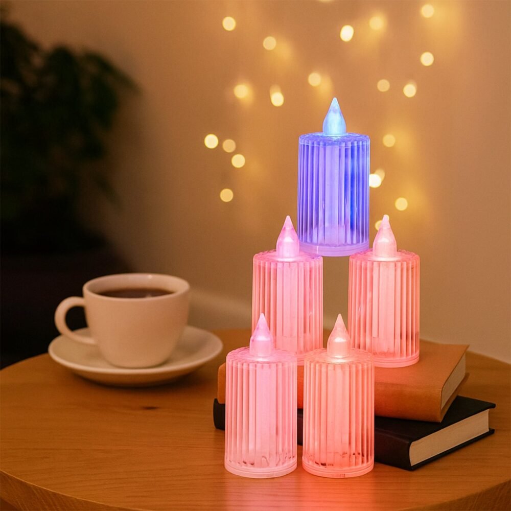LED Flameless Candle Light Set – 6-Piece Decorative Ambient Lights