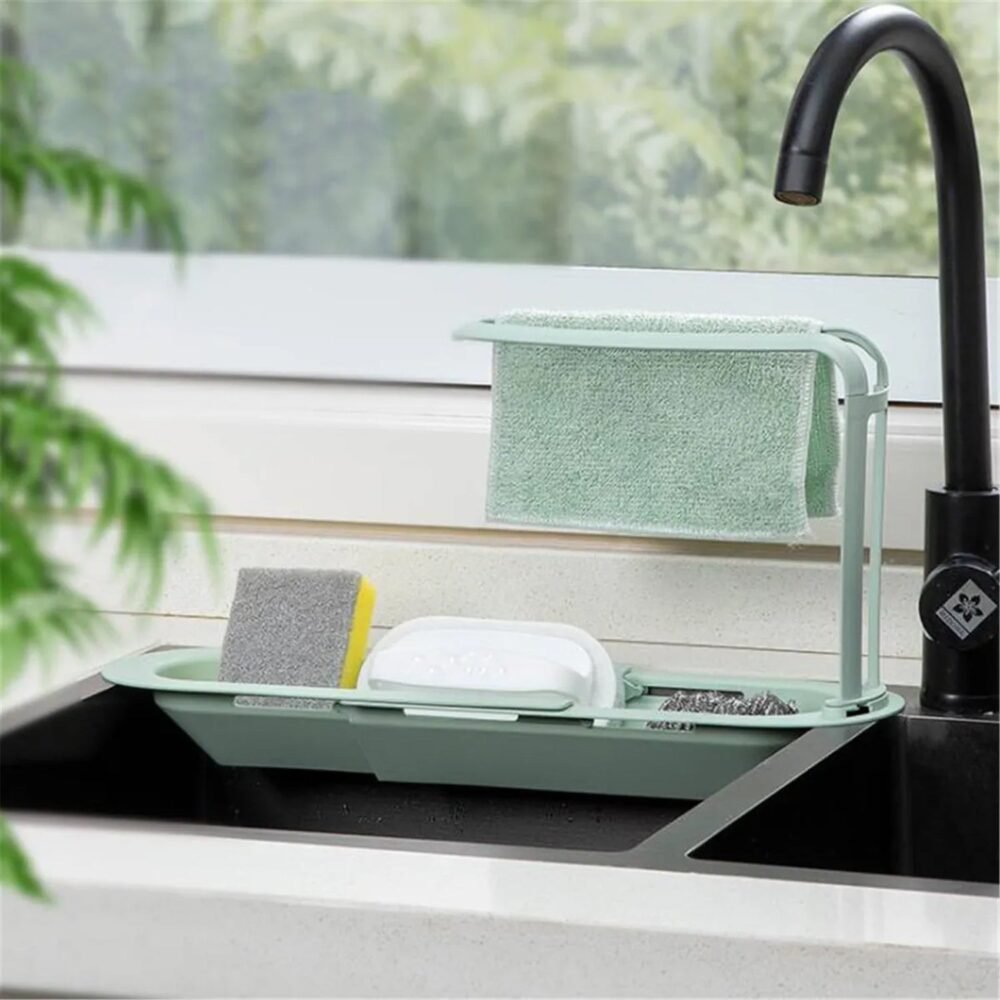 LongSinkShelf-05.jpg Telescopic Sink Storage Rack – Adjustable & Space-Saving