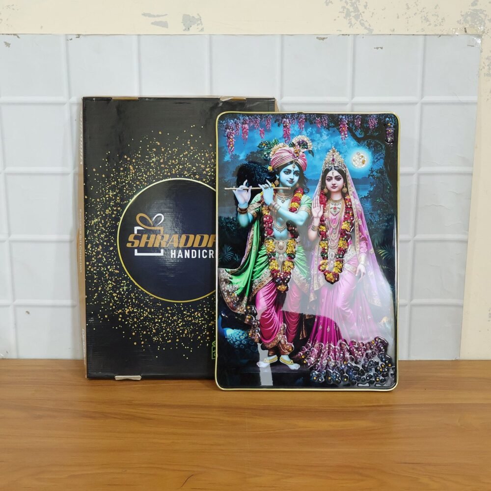 Radha Krishna Wall Frame – Divine Home Decor for Spiritual Spaces