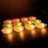 Lotus Canopy LED Decorative Lamps – Set of 12 Multicolor Flameless Lights