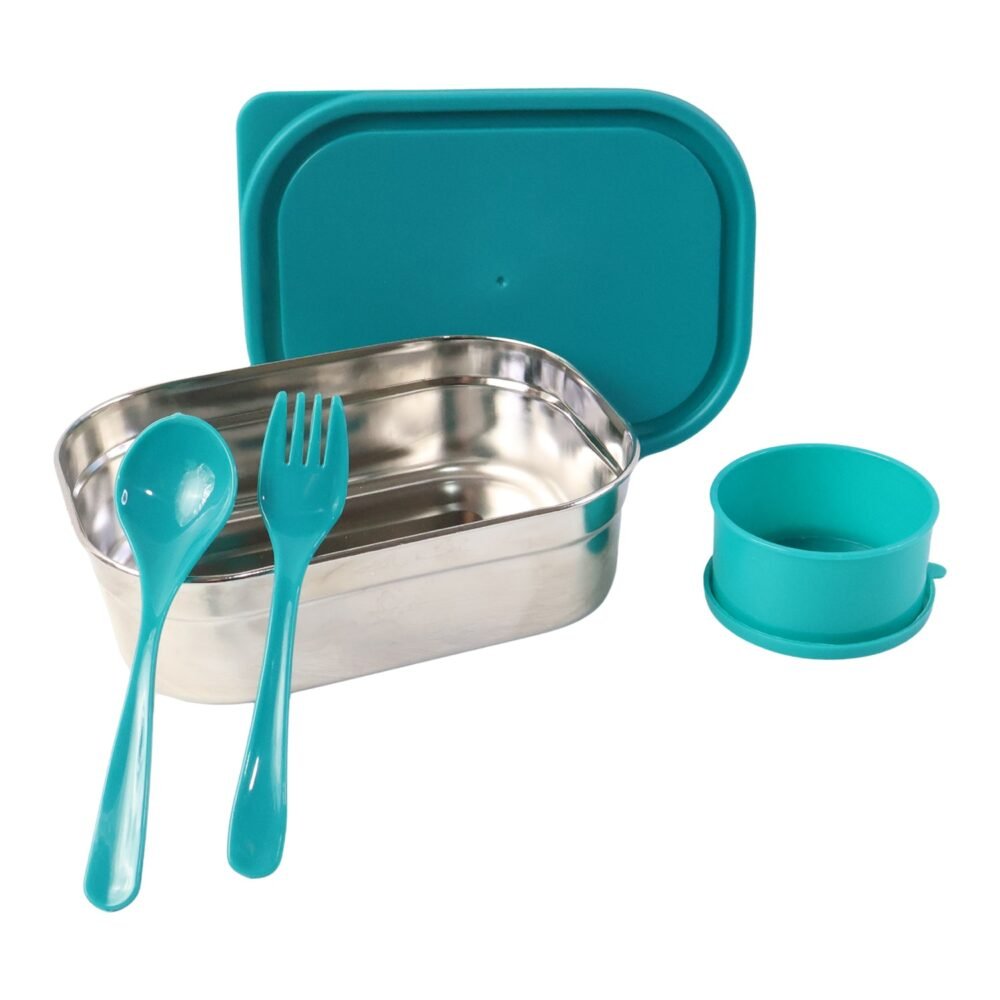 Stainless Steel Lunch Box Set – Leak-Resistant with Cutlery