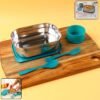 Stainless Steel Lunch Box Set – Leak-Resistant with Cutlery