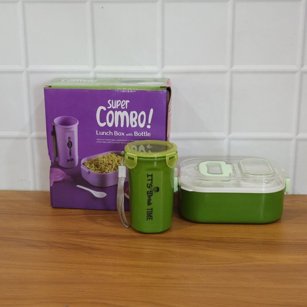 Lunchboxandbottlecombo-live.jpg Leakproof Lunch Box Set – BPA-Free with Tumbler & Cutlery
