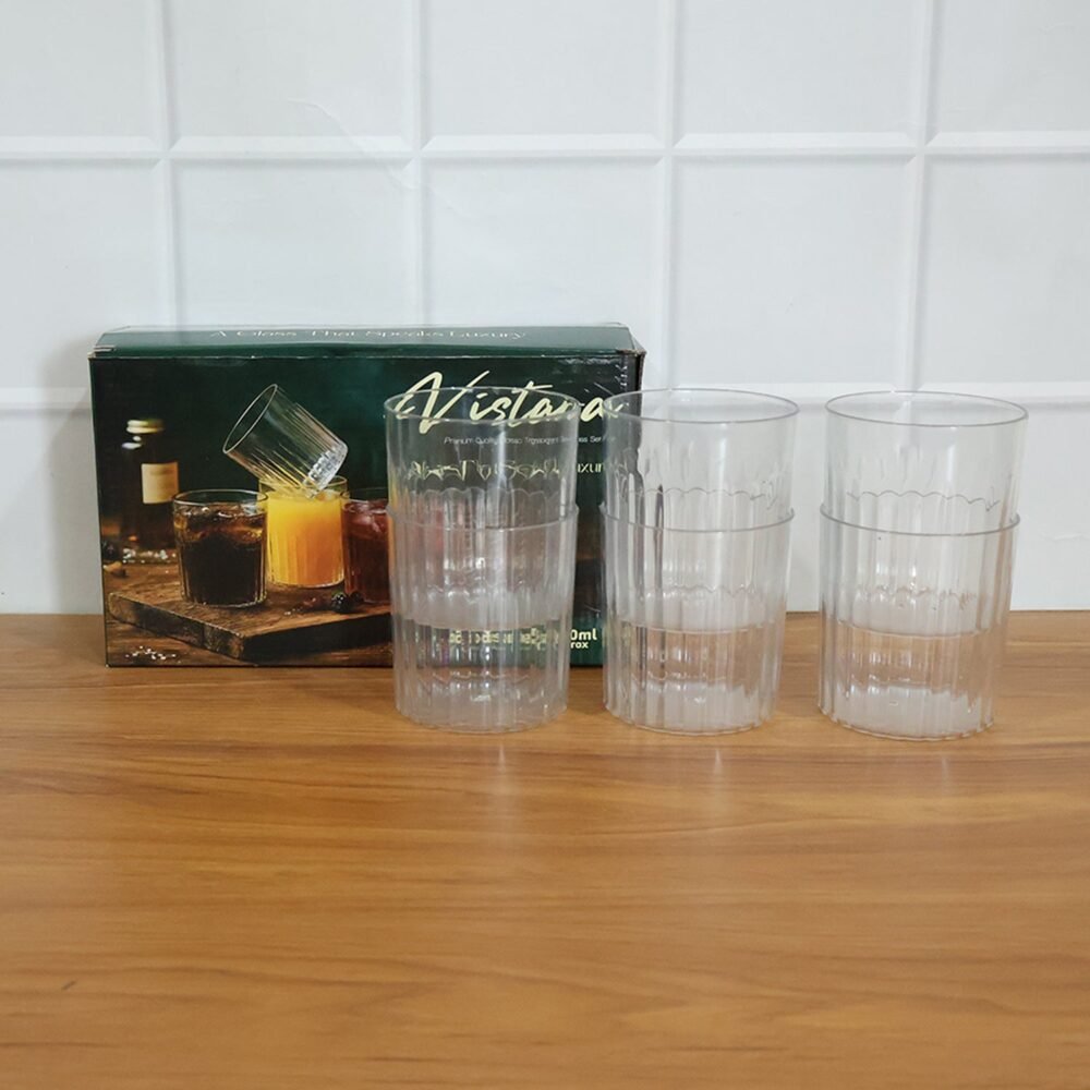 LuxuryGlasses-live.jpg Glass Drinking Set – Stylish & Durable 6-piece 300ml Glassware