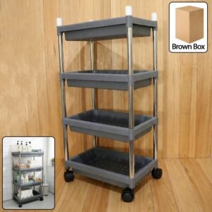 MULTIPURPOSE4RACK-WOSKU-01.jpg 4-Layer Rolling Storage Cart – Durable & Mobile Organizer