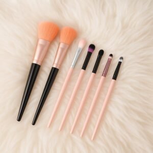 Professional Soft Makeup Brush Set – 7-Pc with Travel Pouch