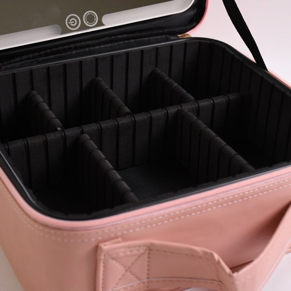 LED Light Makeup Organizer Box – USB Rechargeable & Portable