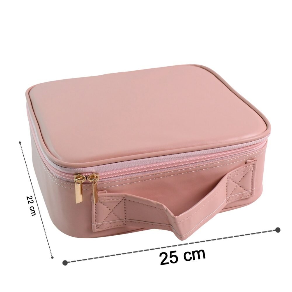 LED Light Makeup Organizer Box – USB Rechargeable & Portable