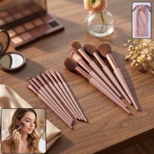 MakeupBrushSetwithPouch-01.jpg Professional Makeup Brush Set – Complete 13-Piece Collection with Pouch