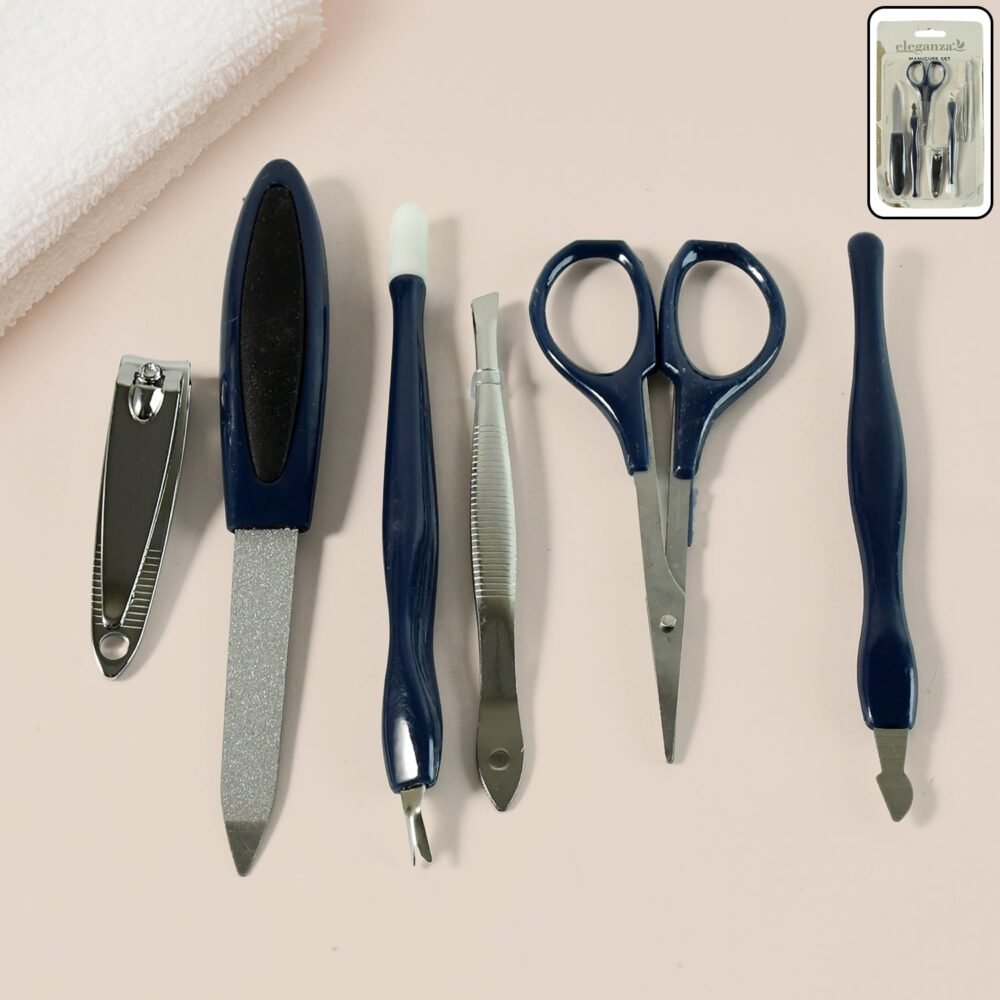 Manicure Pedicure Grooming Kit – 6 Powerful Nail Care Tools