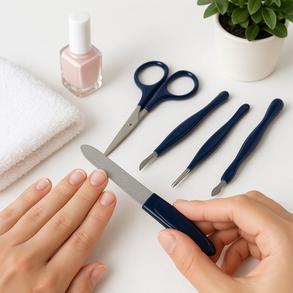 Manicure Pedicure Grooming Kit – 6 Powerful Nail Care Tools