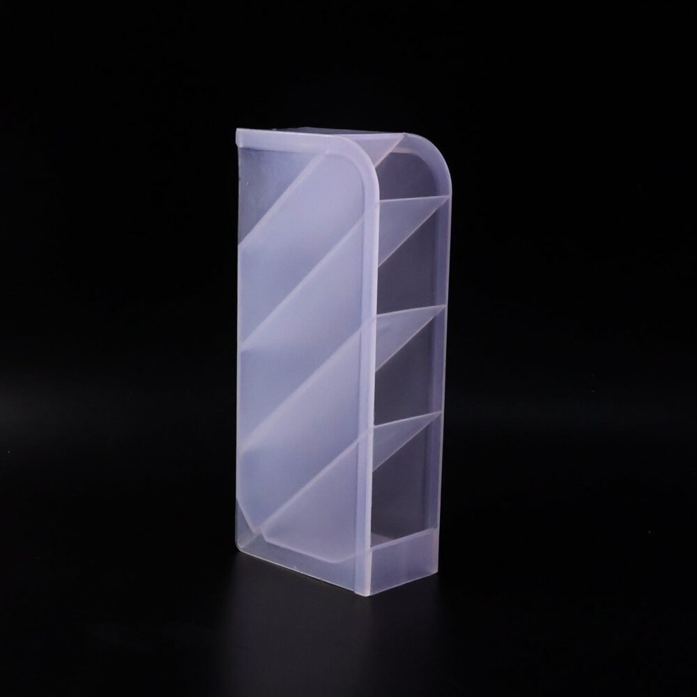 Desk Organizer – 4 Compartments in Clear Plastic for Office Supplies