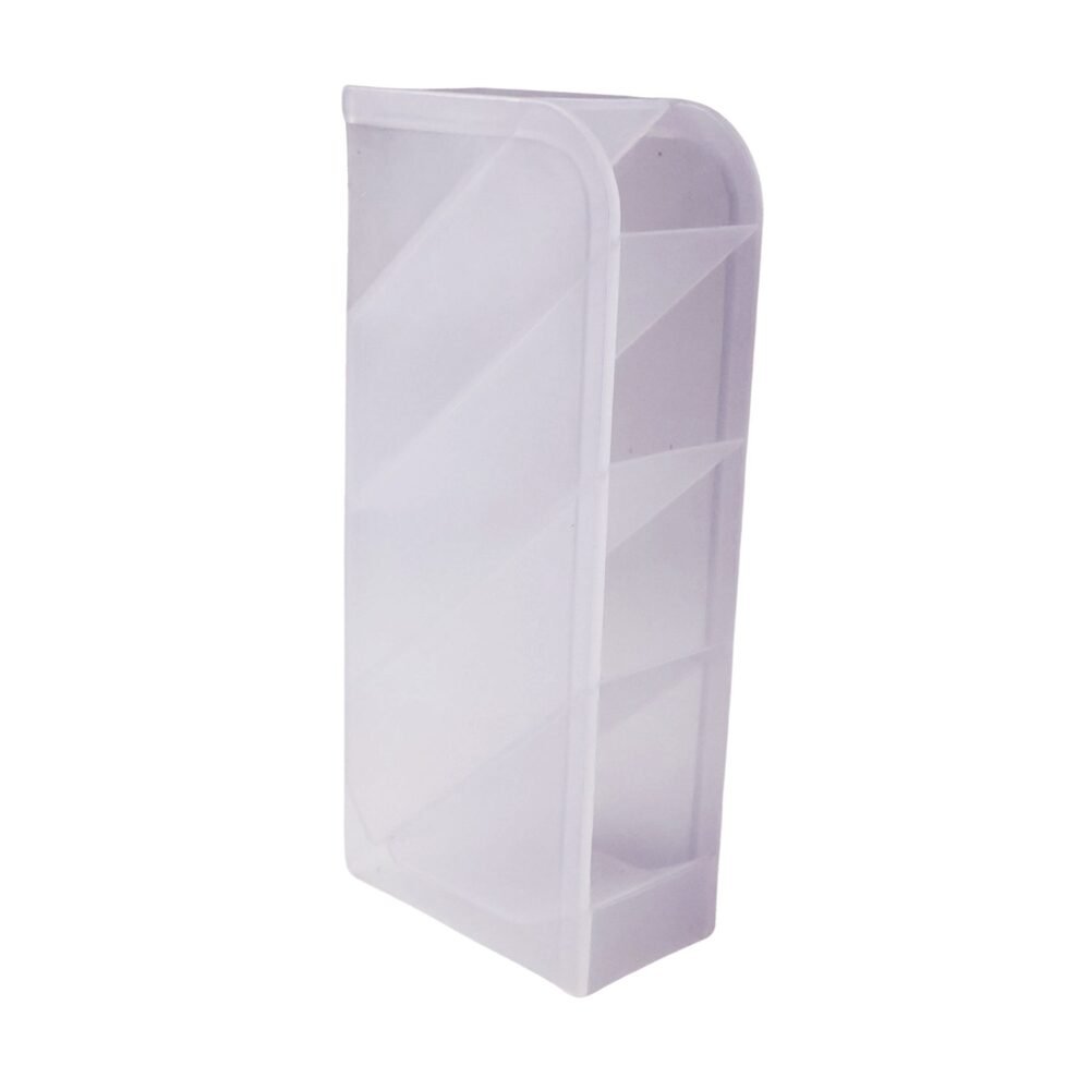 Desk Organizer – 4 Compartments in Clear Plastic for Office Supplies