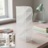 Desk Organizer – 4 Compartments in Clear Plastic for Office Supplies