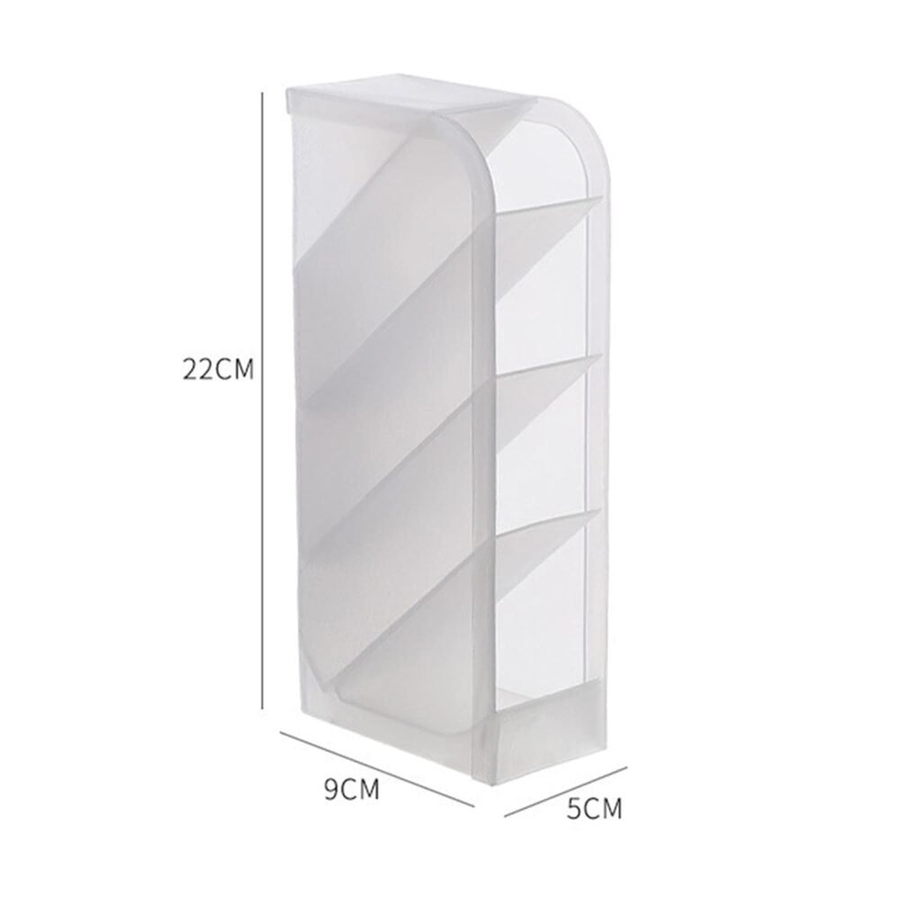 Desk Organizer – 4 Compartments in Clear Plastic for Office Supplies