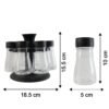 Revolving Plastic Spice Rack – 8 Jars with Rotating Stand