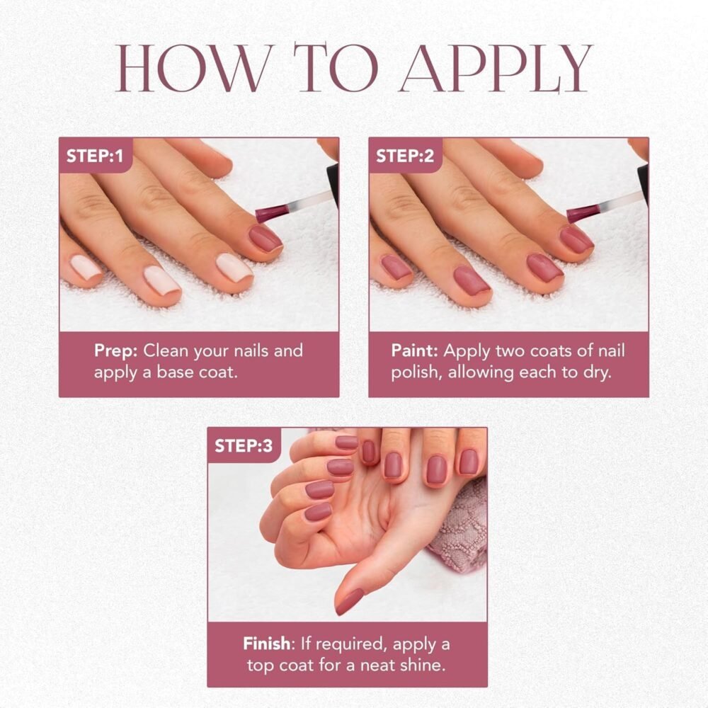 Mattify Pink Nail Paint – Quick-Dry Matte Finish 10 ML