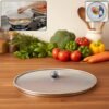 Mesh-Net-Cover-for-Cooking-01.jpg Food Net Cover Lid – 8 Inch Stainless Steel Splatter Guard