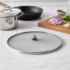 Mesh-Net-Cover-for-Cooking-03.jpg Food Net Cover Lid – 8 Inch Stainless Steel Splatter Guard