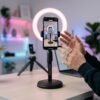 MicrophoneStand-02.jpg Adjustable 360° Rotating Phone Holder – Stable, Universal Fit for Desk