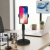 MicrophoneStand-WOSKU-01.jpg Adjustable 360° Rotating Phone Holder – Stable, Universal Fit for Desk