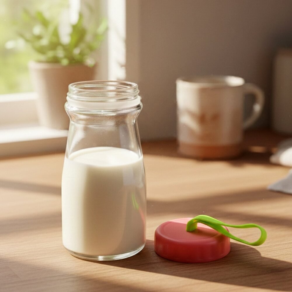 Glass Bottle 300ML – Leak-Proof Lid & Portable Handle