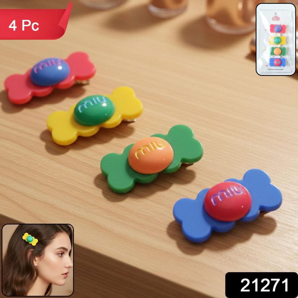 Candy Hair Clips – Cute Colorful Snap Accessories for Girls