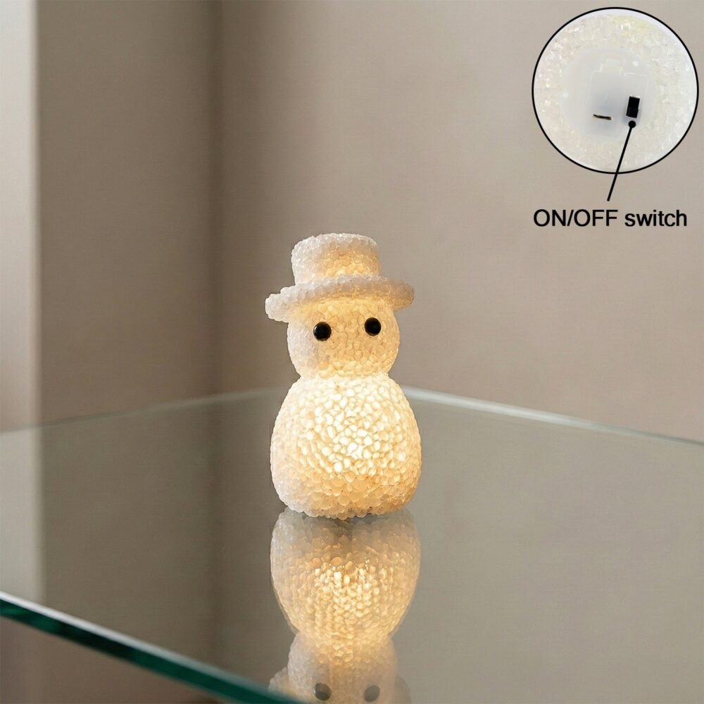 Snowman LED Night Lamp – Decorative Soft Ambient Glow