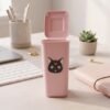 Mini Trash Can Pen Stand – Cute Desk Organizer with Lid