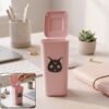 Mini Trash Can Pen Stand – Cute Desk Organizer with Lid