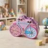Bicycle Shape Piggy Bank – Colourful Kids’ Saving Toy with Lock