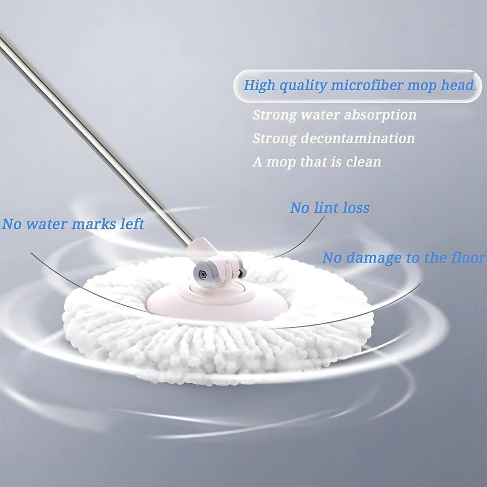 Microfiber Spin Mop Refill Head – 360° Rotating 5 Pack for Efficient Cleaning
