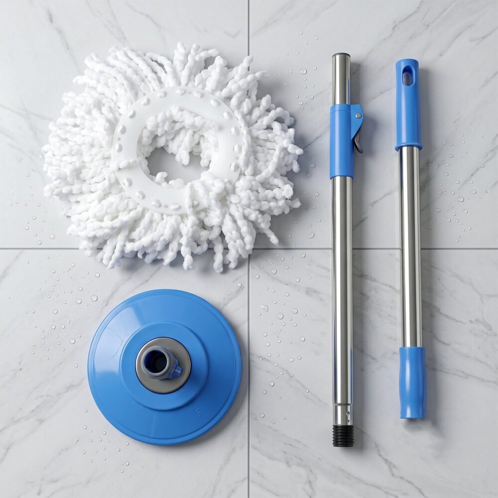 360° Rotate Spin Mop – Effortless Floor Cleaning with Stainless Steel Handle
