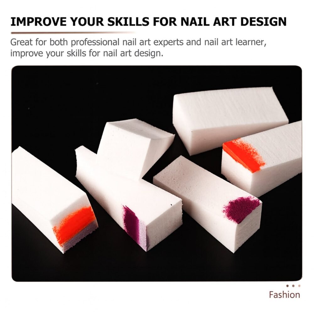 Nail-art-sponge-04.jpg Nail Buffer Blocks – 10 Pcs Professional Nail Polishing Sponge Set