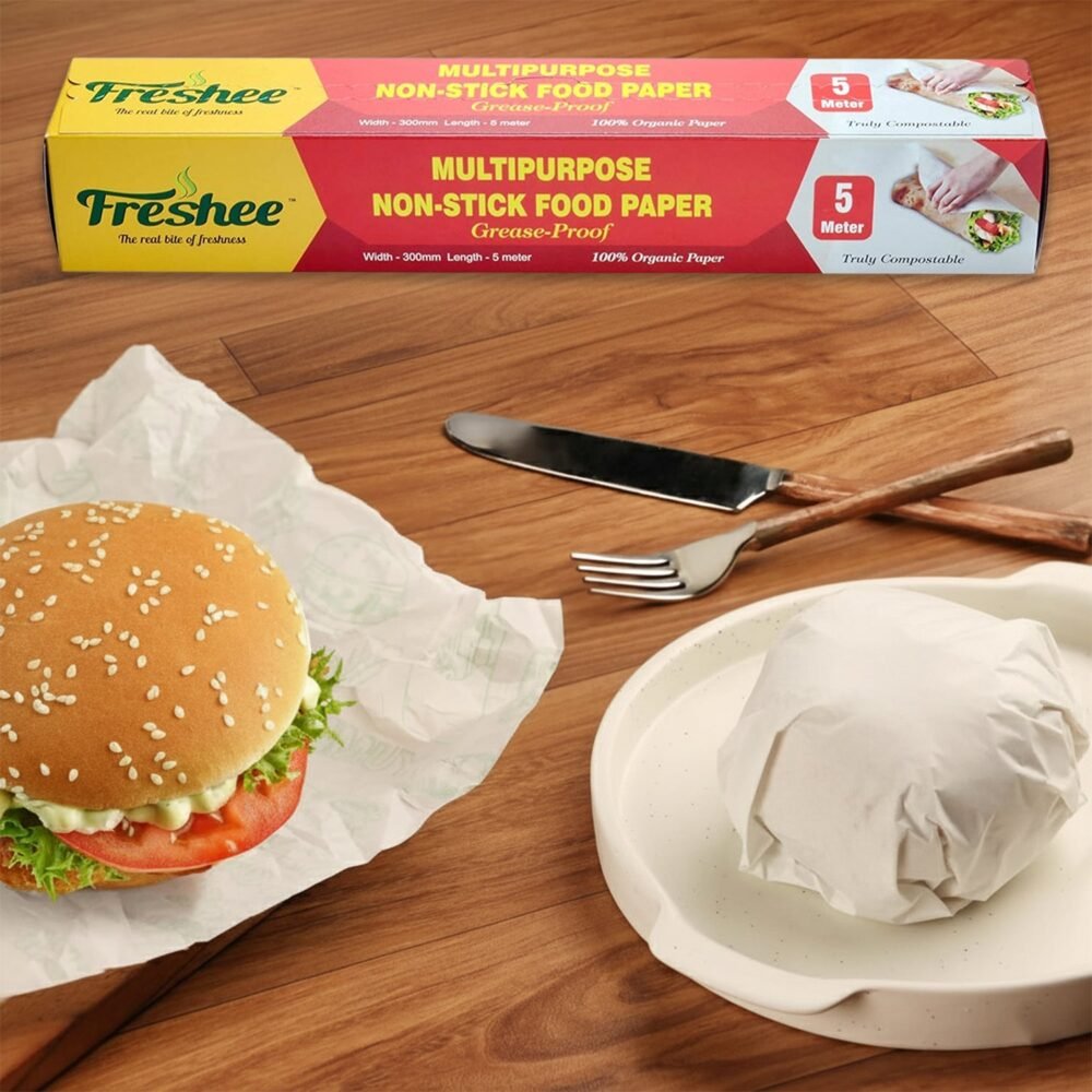 Grease-Proof Food Paper Roll – Non-Stick, Easy Dispense 300mm x 5m