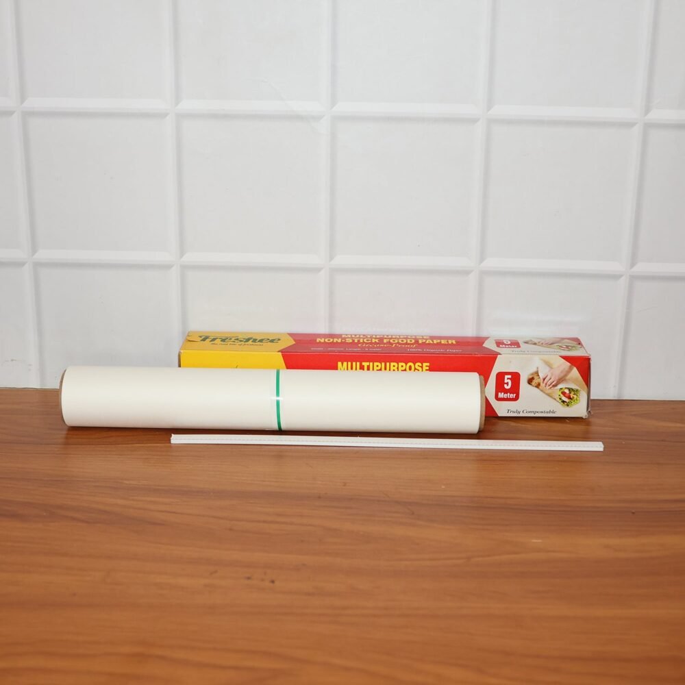 Grease-Proof Food Paper Roll – Non-Stick, Easy Dispense 300mm x 5m