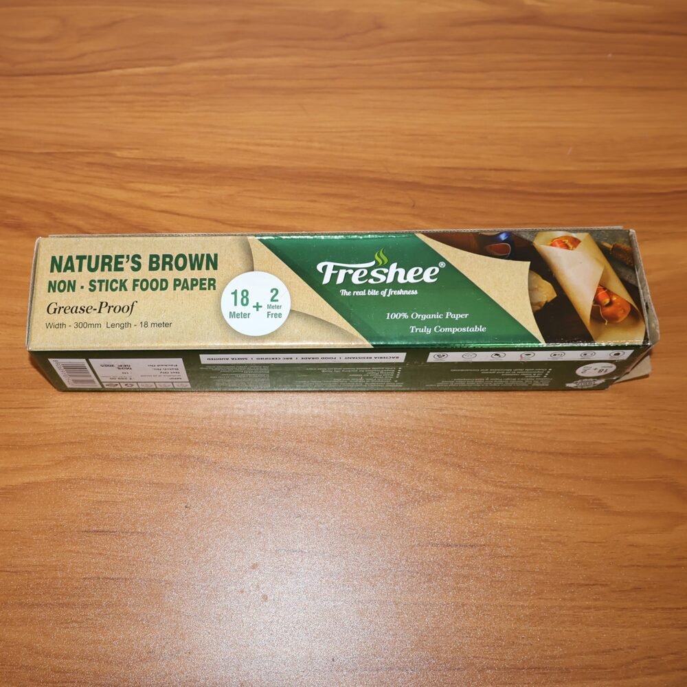 Brown Non-Stick Food Paper Roll – 20 Meters Eco-Friendly Wrap
