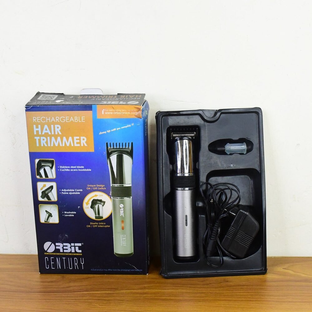 OrbitTrimmer-Liveimage.jpg Rechargeable Hair Trimmer for Men – Adjustable Comb & Cordless