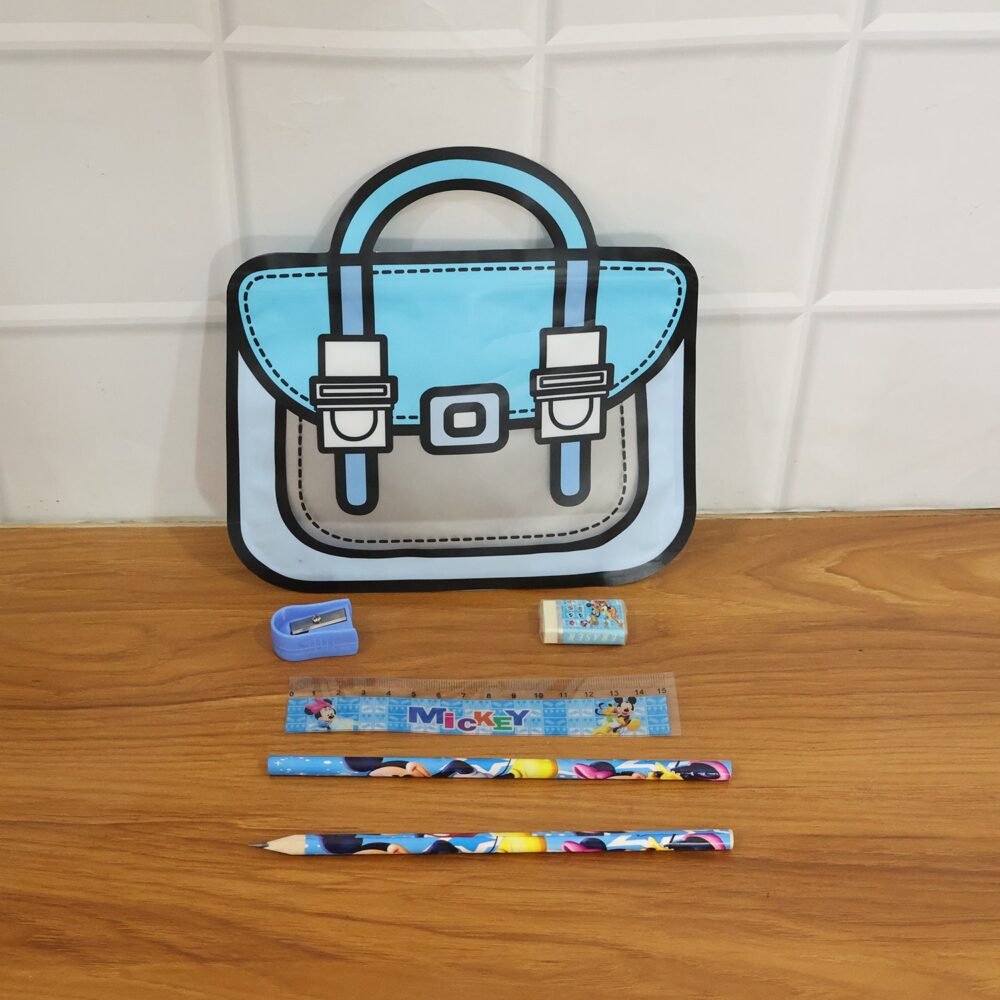 PVCBagsKids-live.jpg Kids Stationery Kit – 5 in 1 Cartoon Style Carry Bag