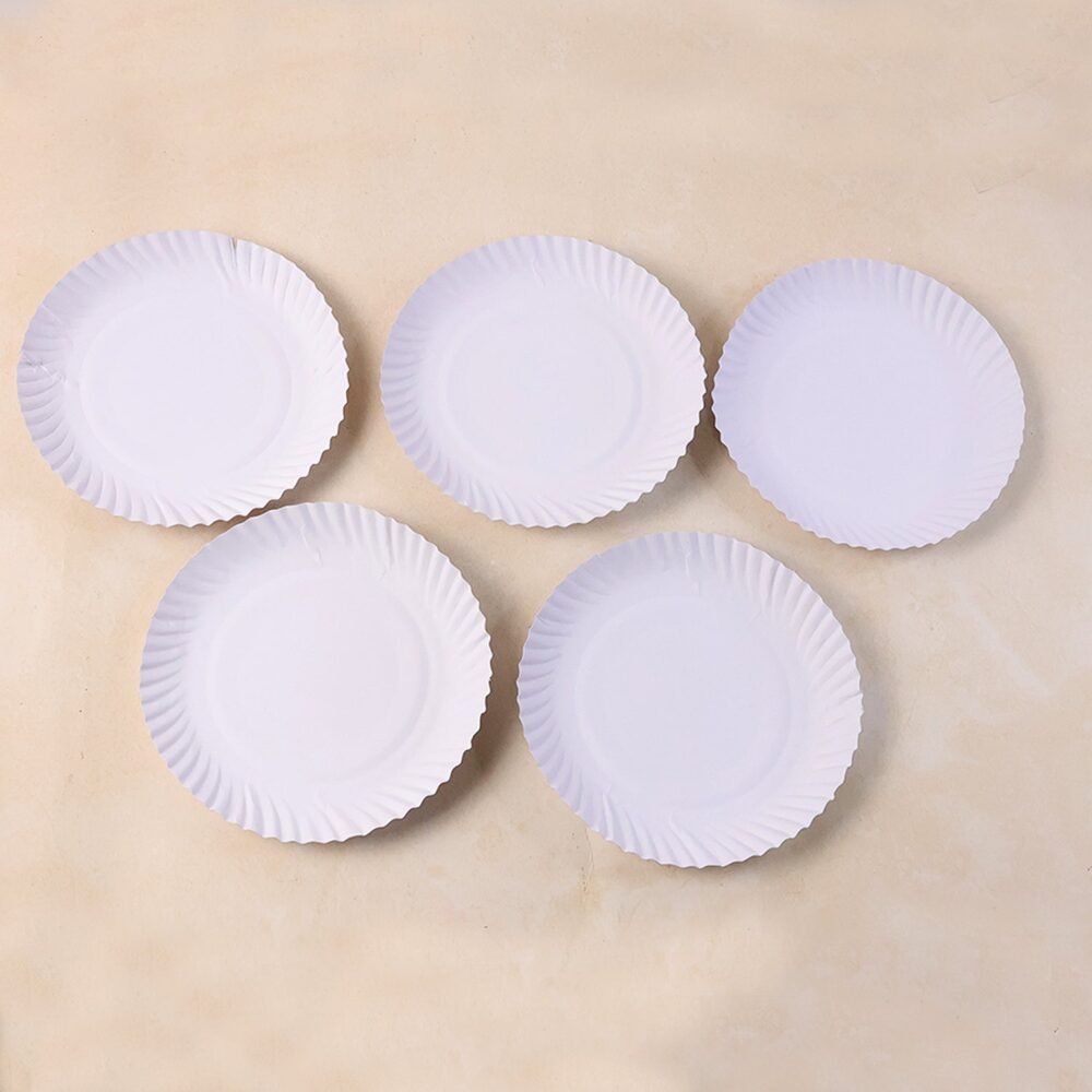 Compostable Paper Plates – 9 Inch, Leak-Resistant & Eco-Friendly