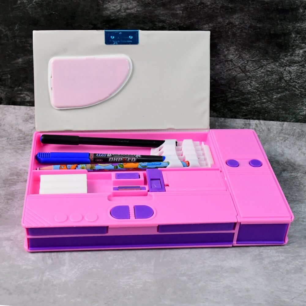 Pencil-Box-with-Mini-Calculater-02.jpg Space Theme Pencil Box with Built-in Calculator – Dual Compartment Organizer