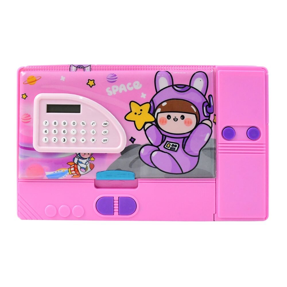Pencil-Box-with-Mini-Calculater-05.jpg Space Theme Pencil Box with Built-in Calculator – Dual Compartment Organizer