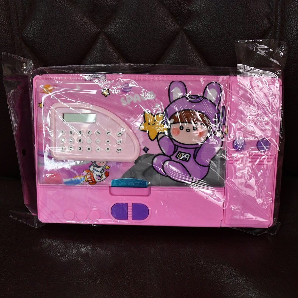 Pencil-Box-with-Mini-Calculater-09.jpg Space Theme Pencil Box with Built-in Calculator – Dual Compartment Organizer
