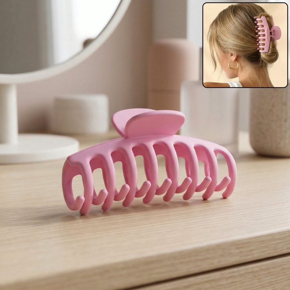PinkHairClutcher-WOSKU-01.jpg Hair Claw Clip – Secure & Stylish Hair Accessory for Women