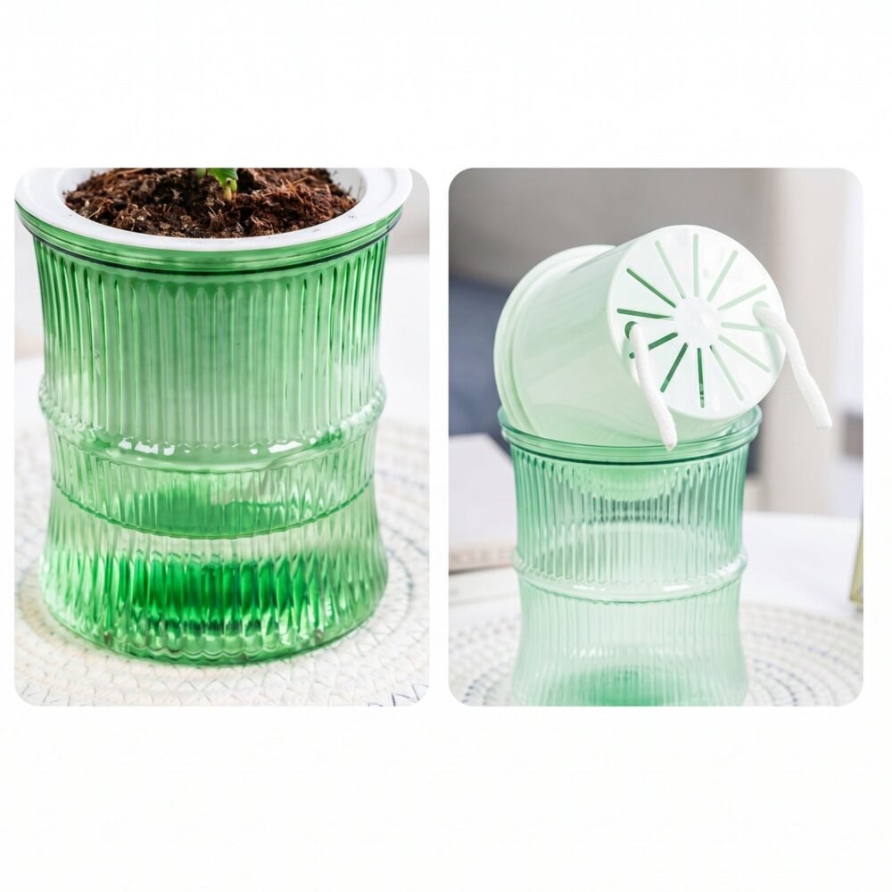 Plant-Water-Pot-08.jpg Self-Watering Bamboo Style Plastic Flower Pot – Easy Indoor Plant Care