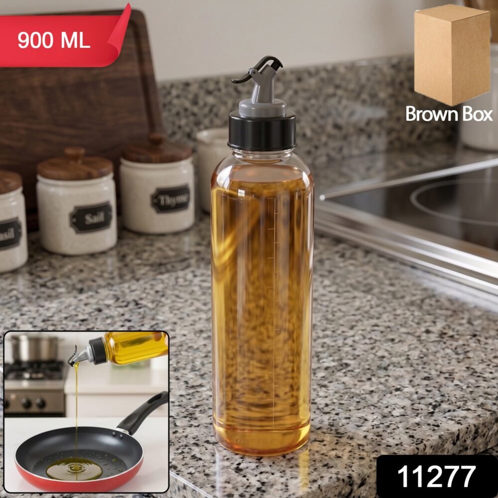 Plastic-Oil-Dispenser-WOSKU-02.jpg Oil Dispenser Bottle with Flip Top Spout – 900ml, Leakproof & Easy to Use